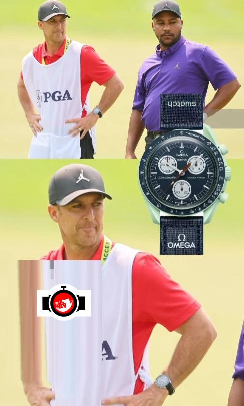 golfer Chris Rice spotted wearing a Swatch 