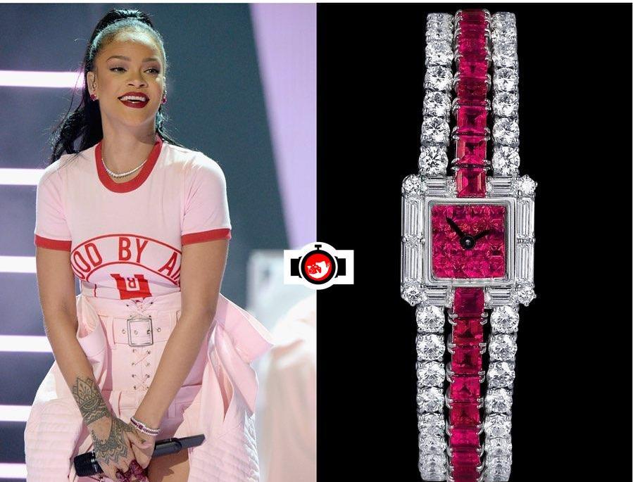 singer Rihanna spotted wearing a Jacob & Co 