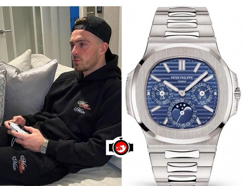 footballer Jack Grealish spotted wearing a Patek Philippe 5740G