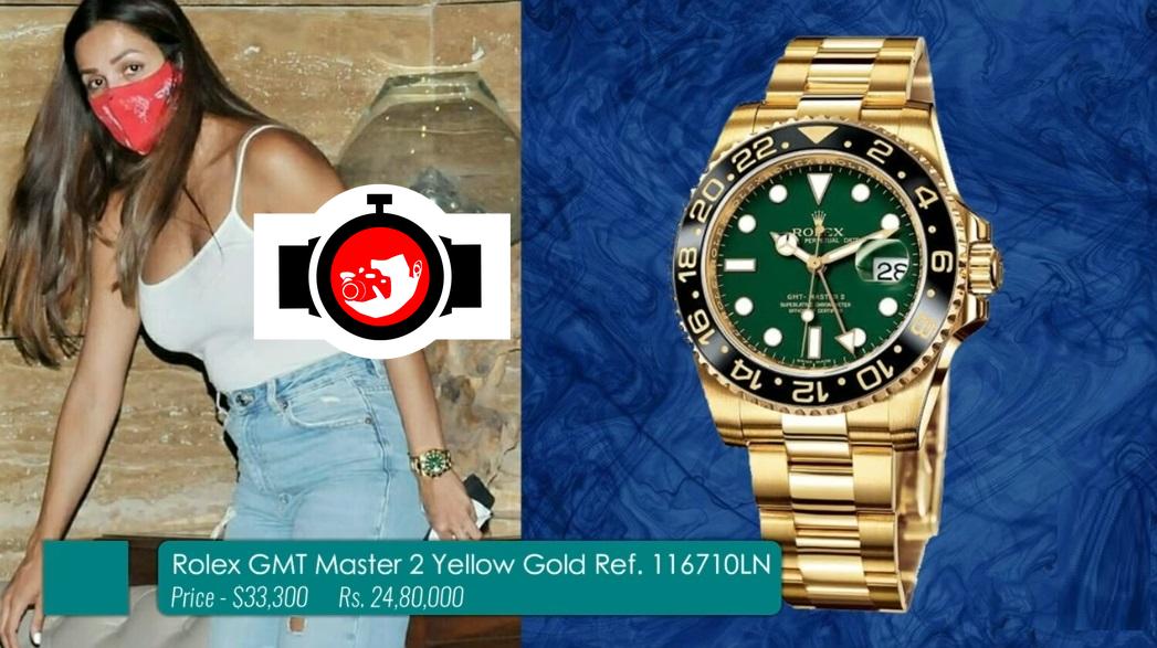 actor Malaika Arora spotted wearing a Rolex 116710LN