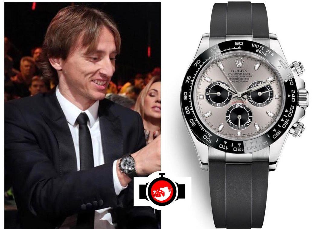 footballer Luka Modric spotted wearing a Rolex 116519