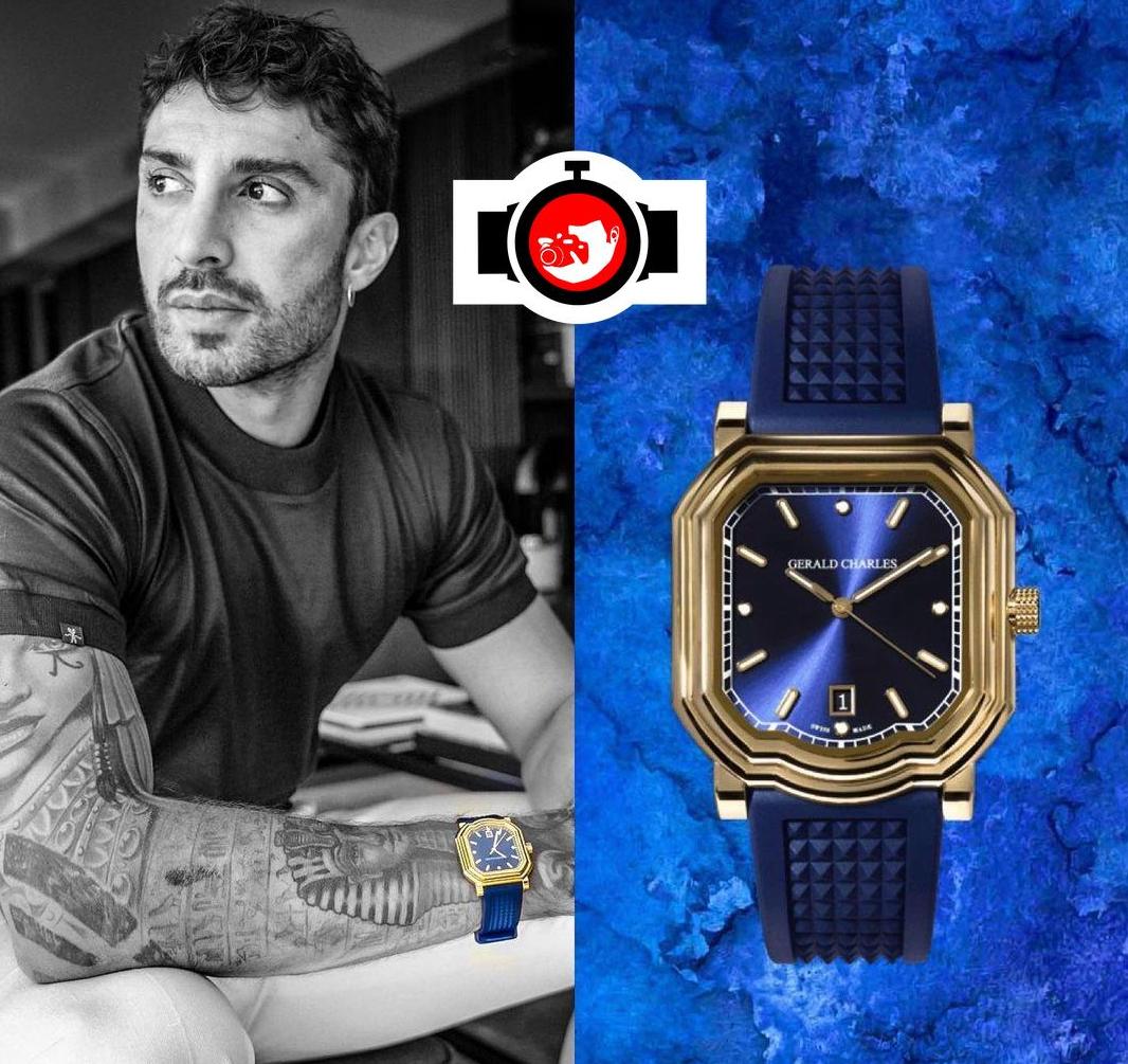 pilot Andrea Iannone spotted wearing a Gerald Charles GC2.0-RG-01