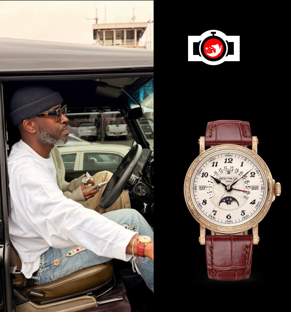 music producer, rapper Black Coffee spotted wearing a Patek Philippe 5160/500R-001