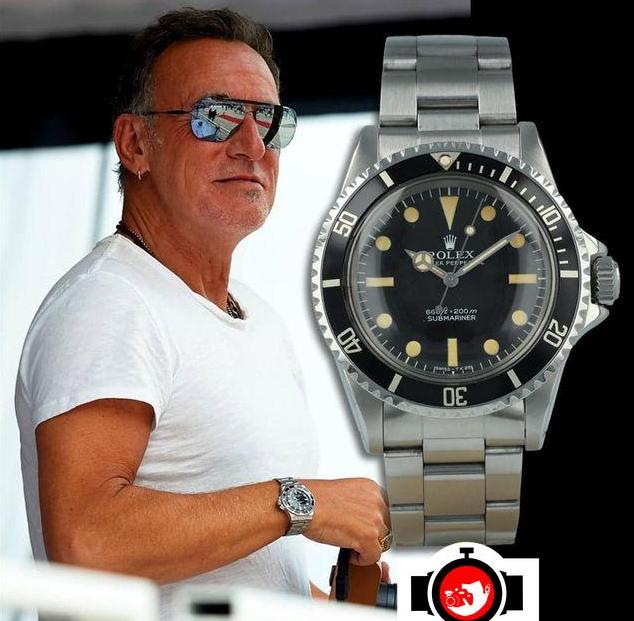 singer Bruce Springsteen spotted wearing a Rolex 5513