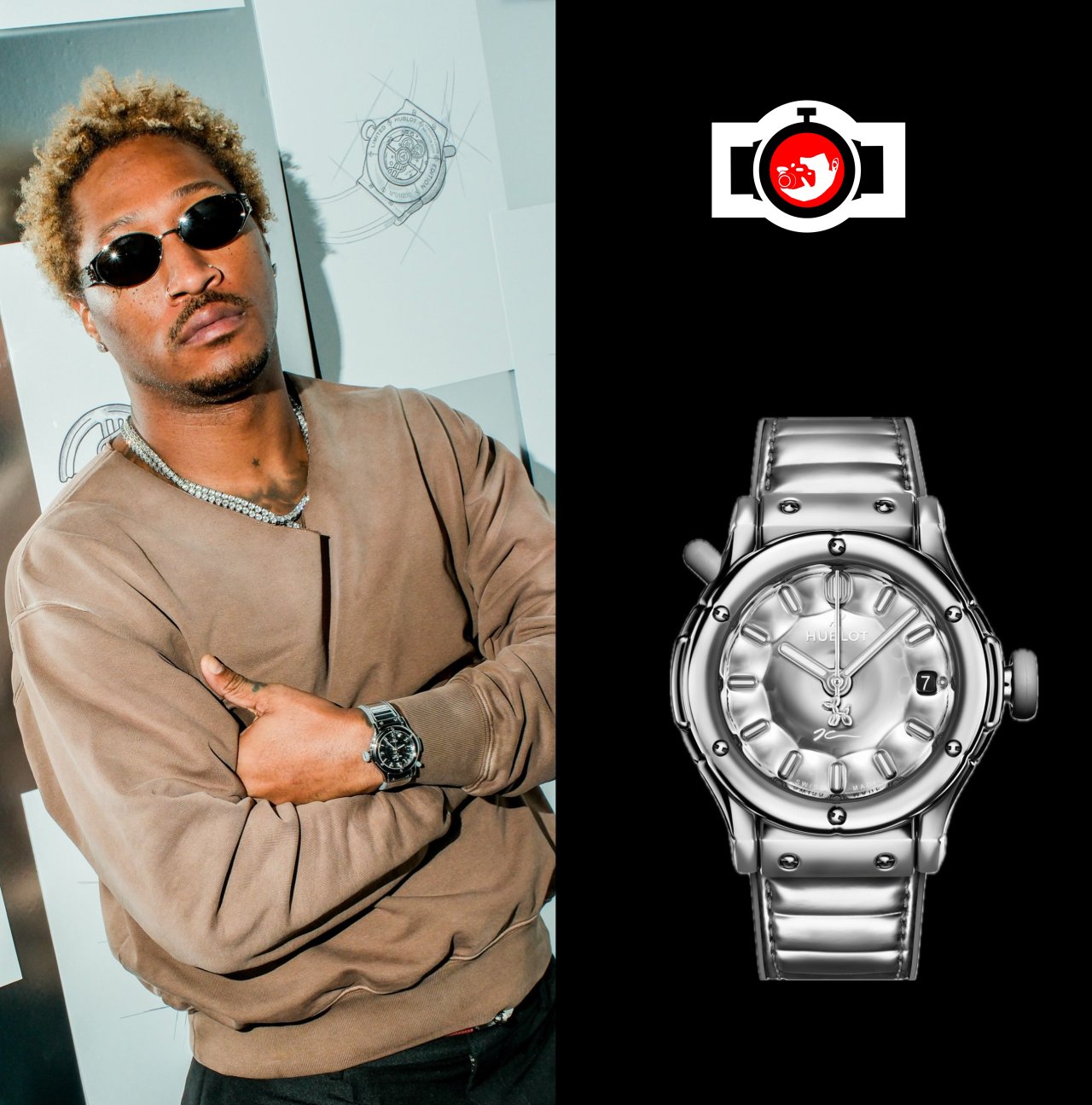 rapper Future spotted wearing a Hublot Classic Fusion Balloon Dog