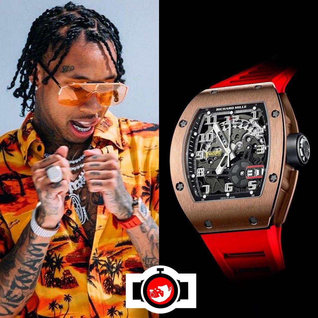 rapper Tyga spotted wearing a Richard Mille RM29