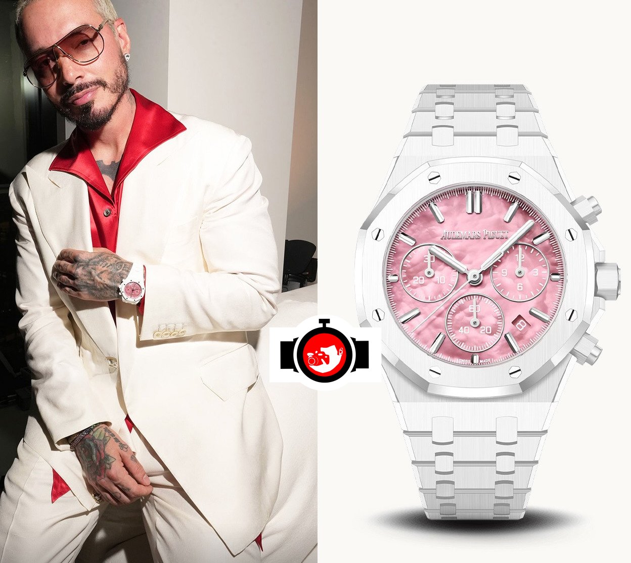 singer J Balvin spotted wearing a Audemars Piguet 26450CB.OO.1100CB.01