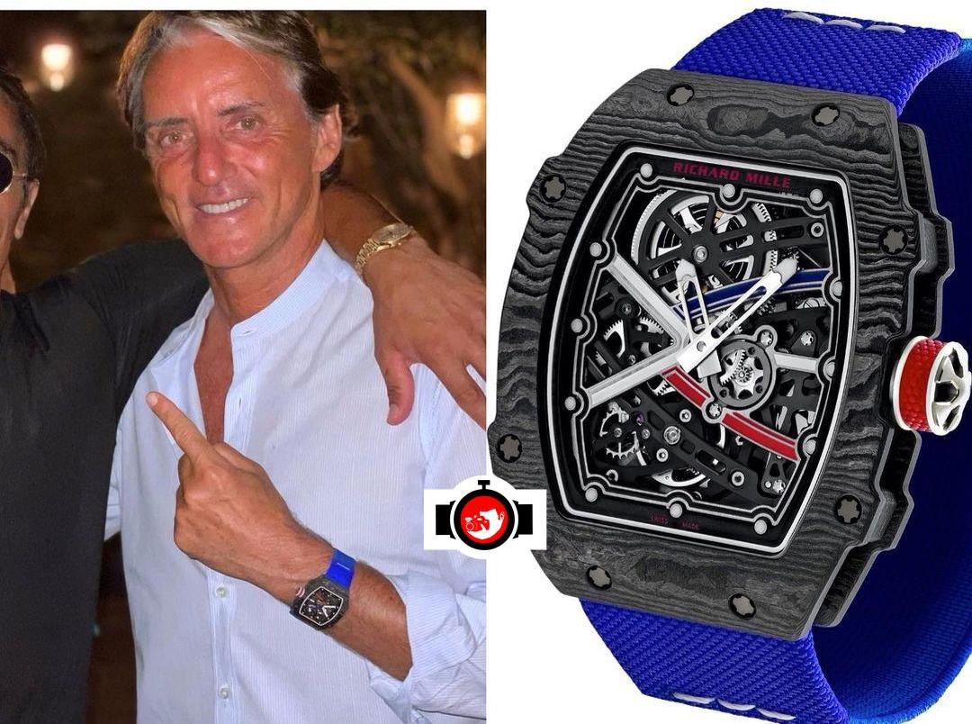 football manager Roberto Mancini spotted wearing a Richard Mille RM67-02