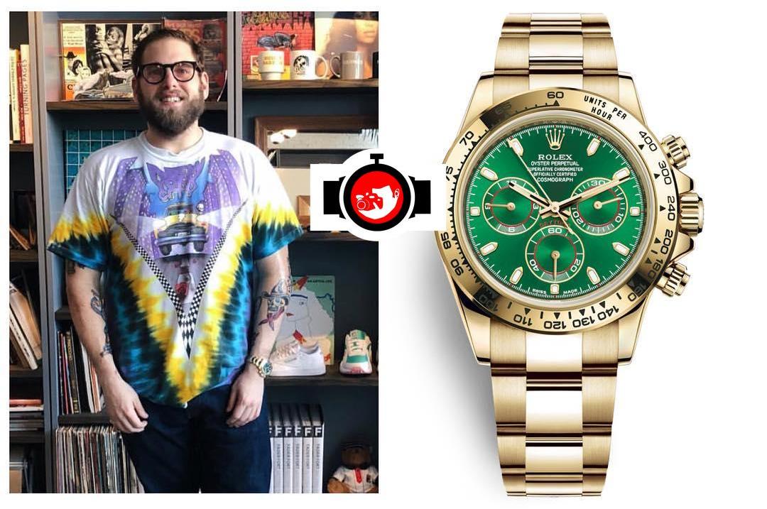 actor Jonah Hill spotted wearing a Rolex 116508