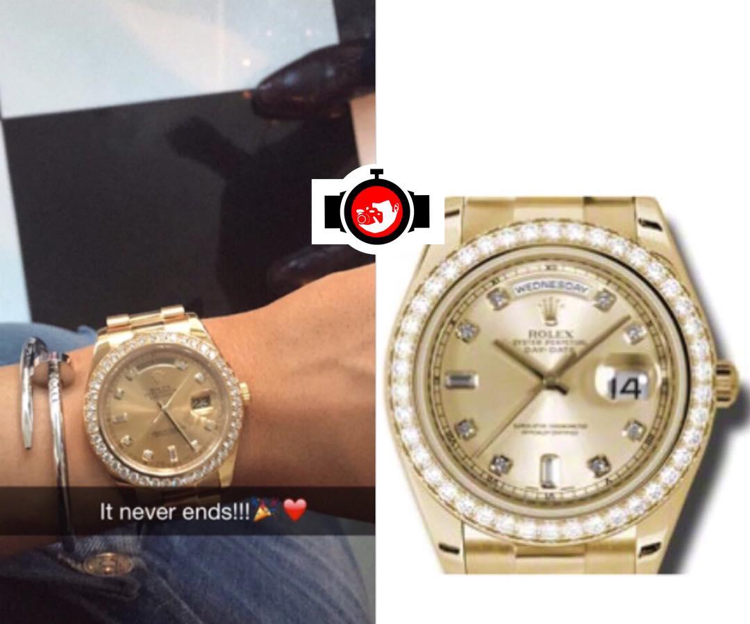 actor Kylie Jenner spotted wearing a Rolex 