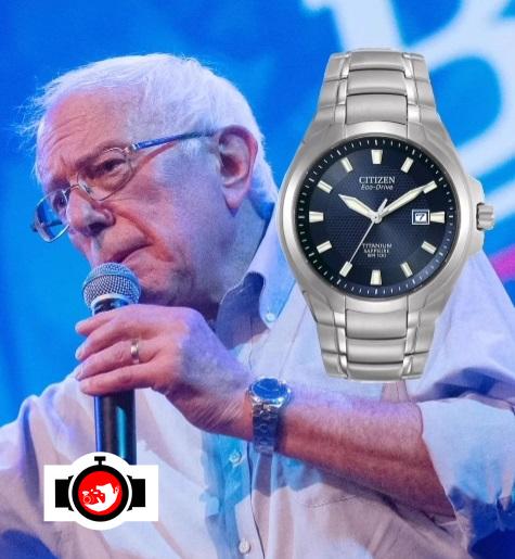 politician Bernie Sanders spotted wearing a Citizen 