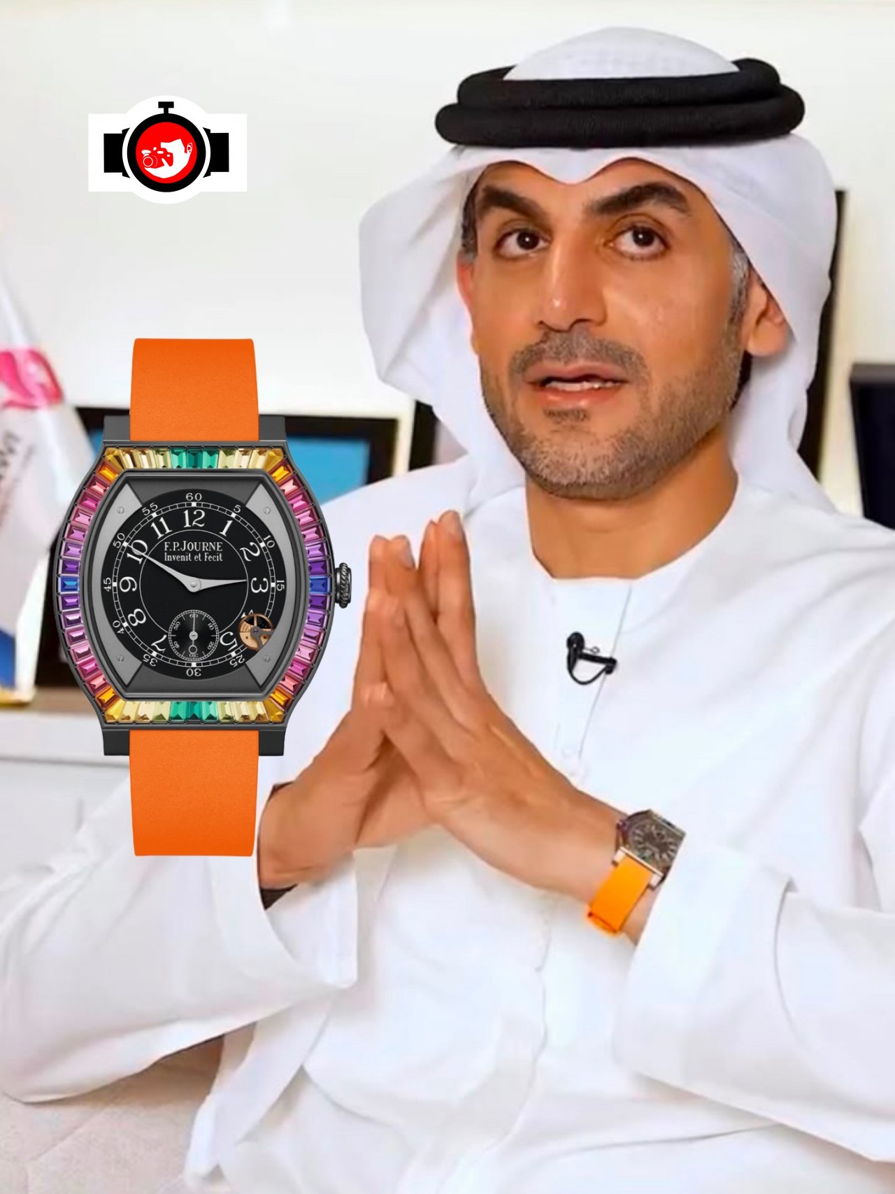 entrepreneur Marwan Ibrahim Haji Nasser spotted wearing a F.P. Journe 