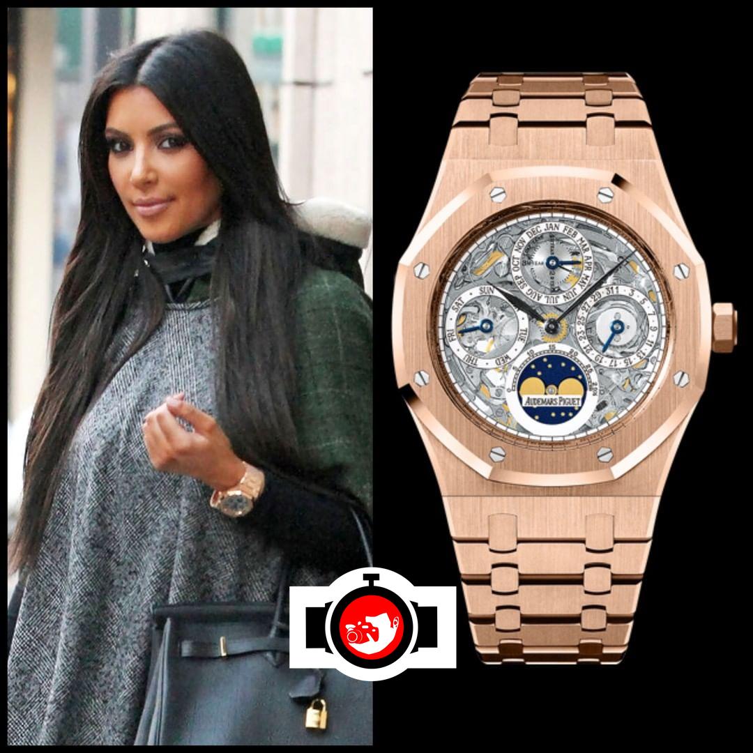 business man Kim Kardashian spotted wearing a Audemars Piguet 25829OR