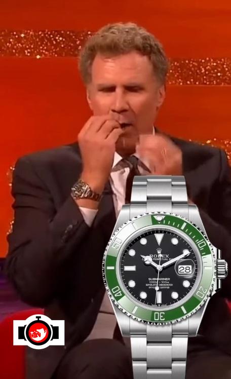 actor Will Ferrell spotted wearing a Rolex 126610LV