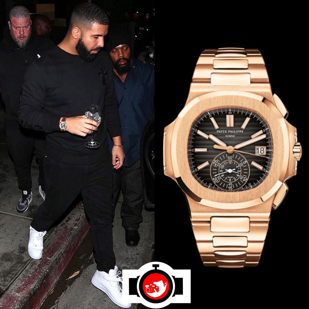rapper Drake spotted wearing a Patek Philippe 5980/1R