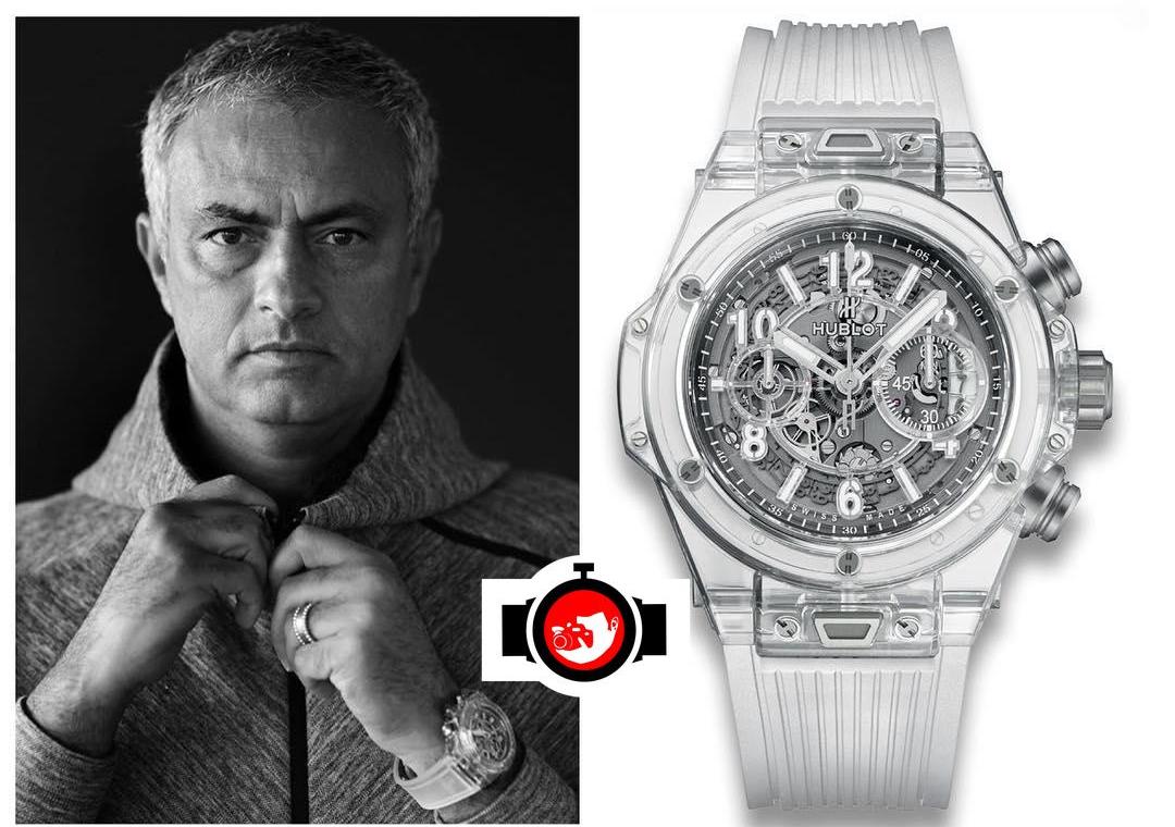 football manager Jose Mourinho spotted wearing a Hublot 411.JX.4802.RT