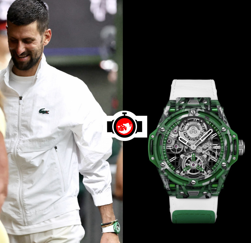 tennis player Novak Djokovic spotted wearing a Hublot 