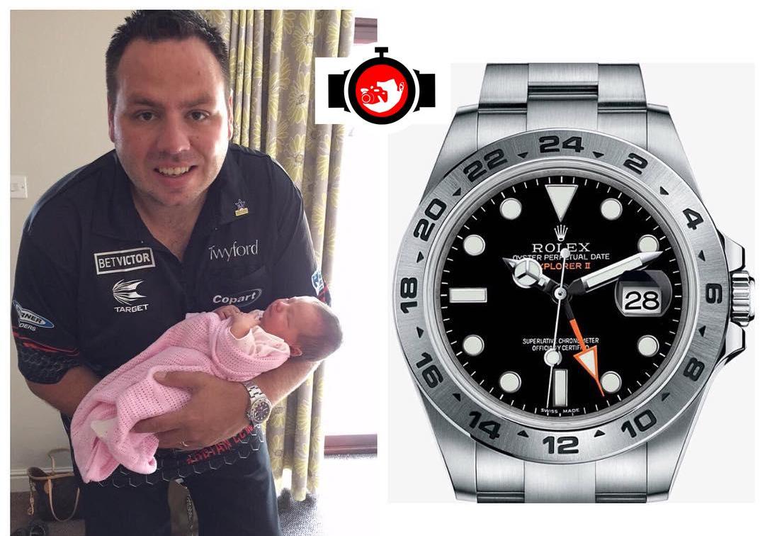 athlete Adrian Lewis spotted wearing a Rolex 216570