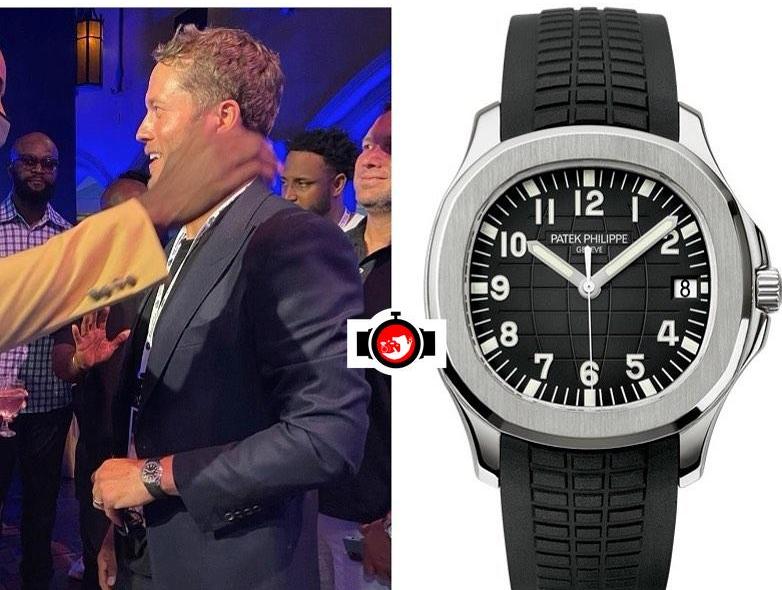 american football player Matthew Stafford spotted wearing a Patek Philippe 5167A