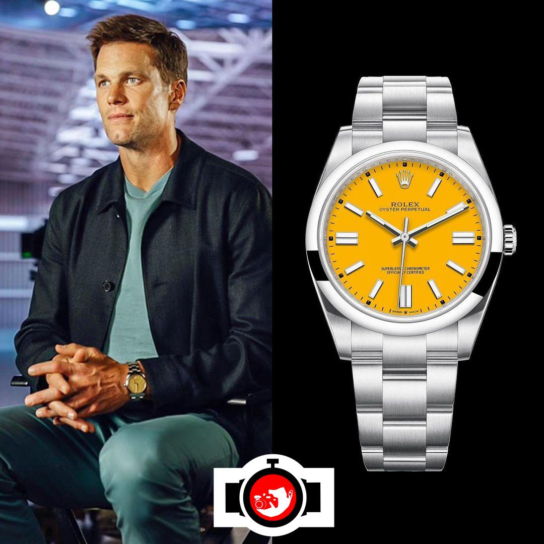 american football player Tom Brady spotted wearing a Rolex 