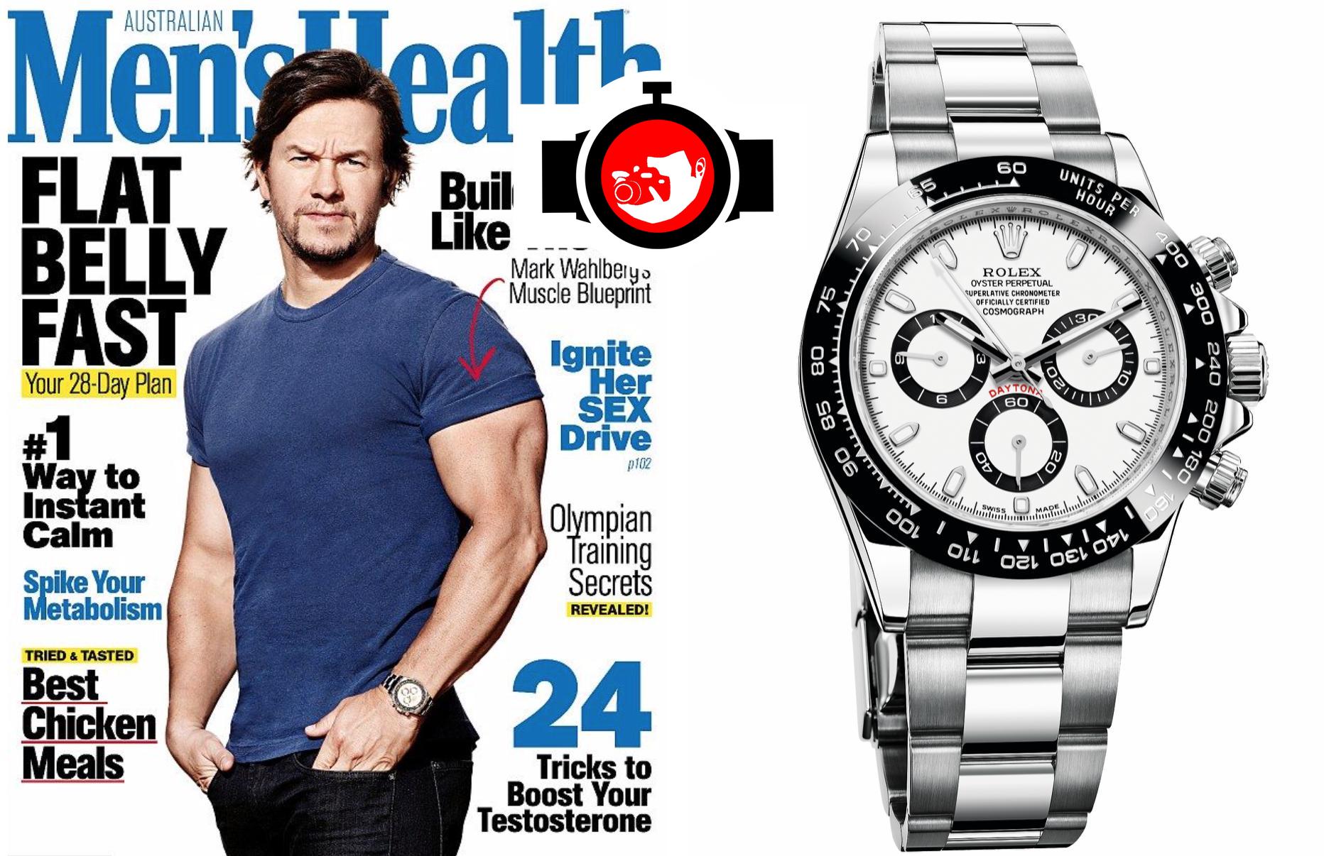 actor Mark Wahlberg spotted wearing a Rolex 116500