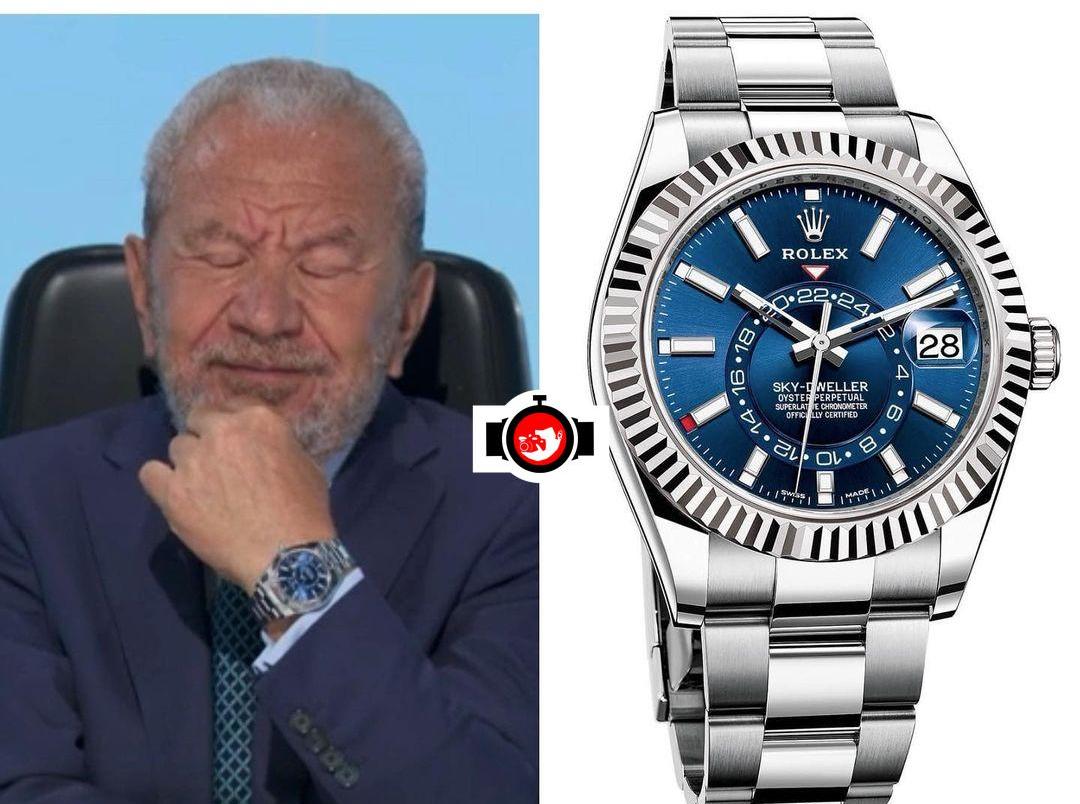Alan Sugar's Stunning White Gold and Stainless Steel Rolex Skydweller With a Blue Dial