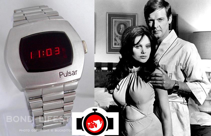 actor Roger Moore spotted wearing a Rolex 