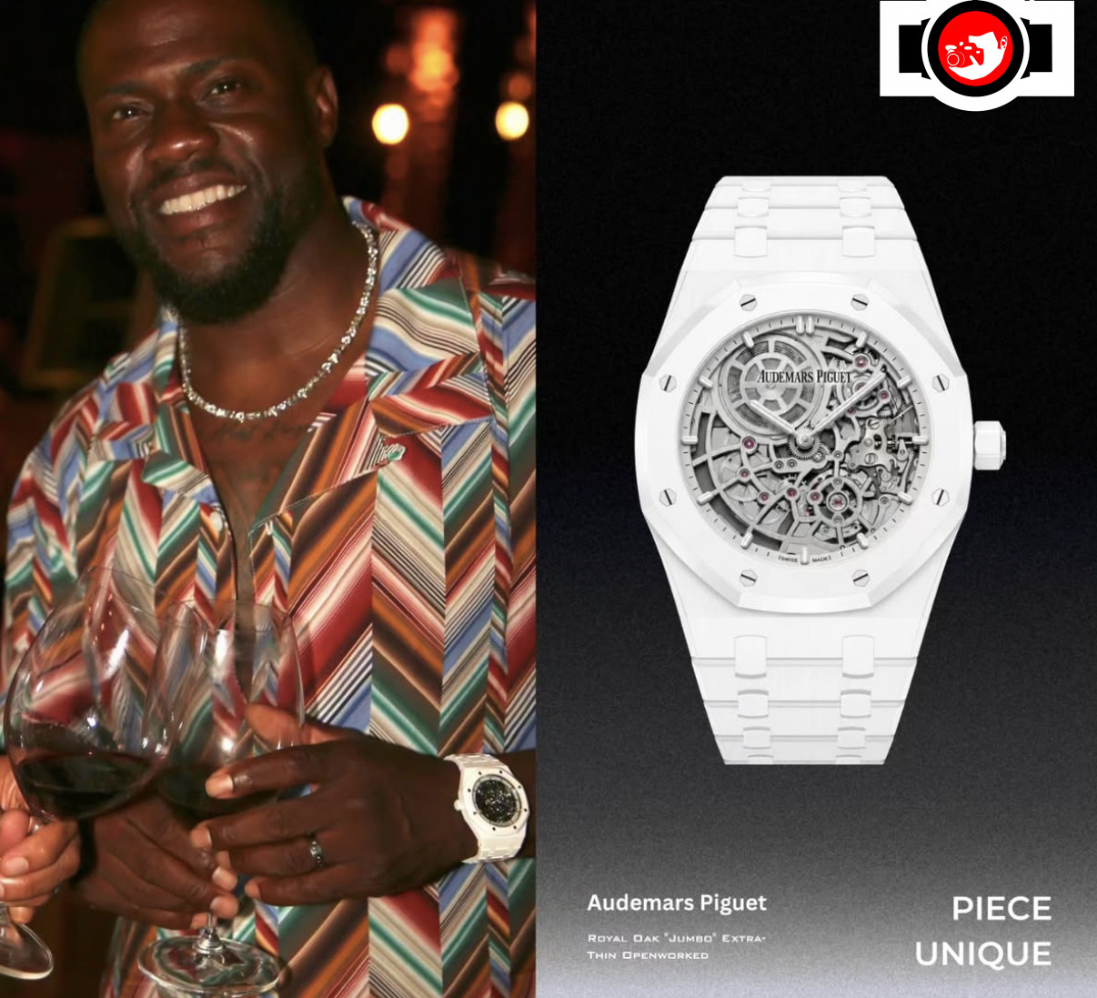 actor Kevin Hart spotted wearing a Audemars Piguet 