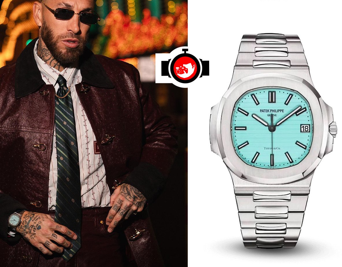 footballer Sergio Ramos spotted wearing a Patek Philippe 5711/1A-018