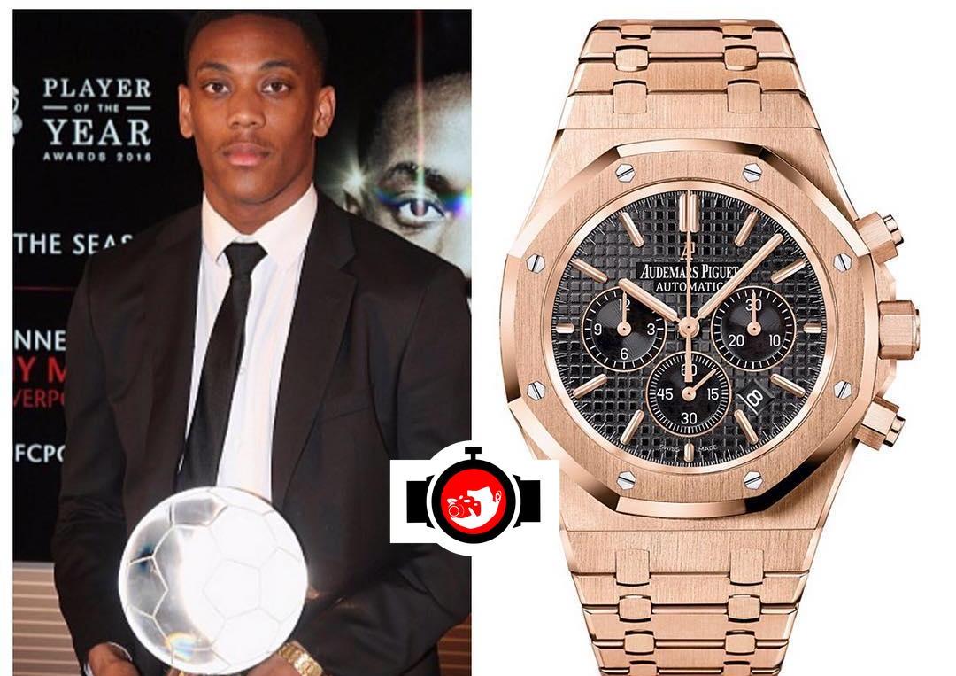 footballer Anthony Martial spotted wearing a Audemars Piguet 26320OR.OO.1220OR.01