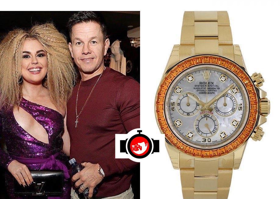 actor Mark Wahlberg spotted wearing a Rolex 116578SACO