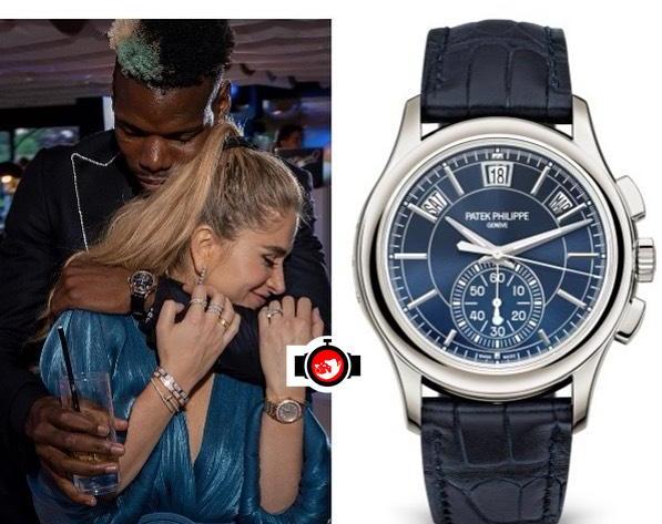 Exploring Paul Pogba's Stylish Platinum Patek Philippe Watch With Flyback Chronograph and Blue Dial