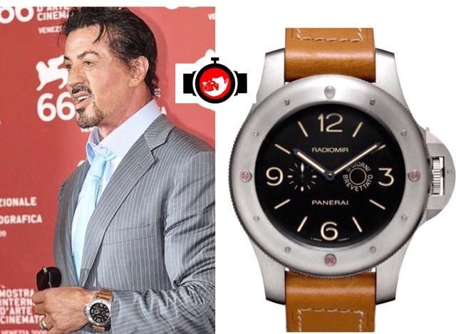 actor Sylvester Stallone spotted wearing a Panerai PAM00341