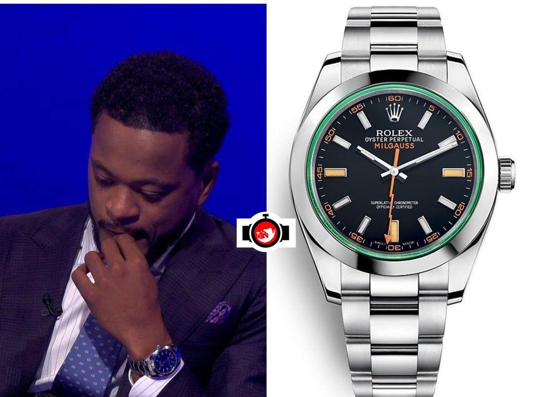 footballer Patrice Evra spotted wearing a Rolex 116400