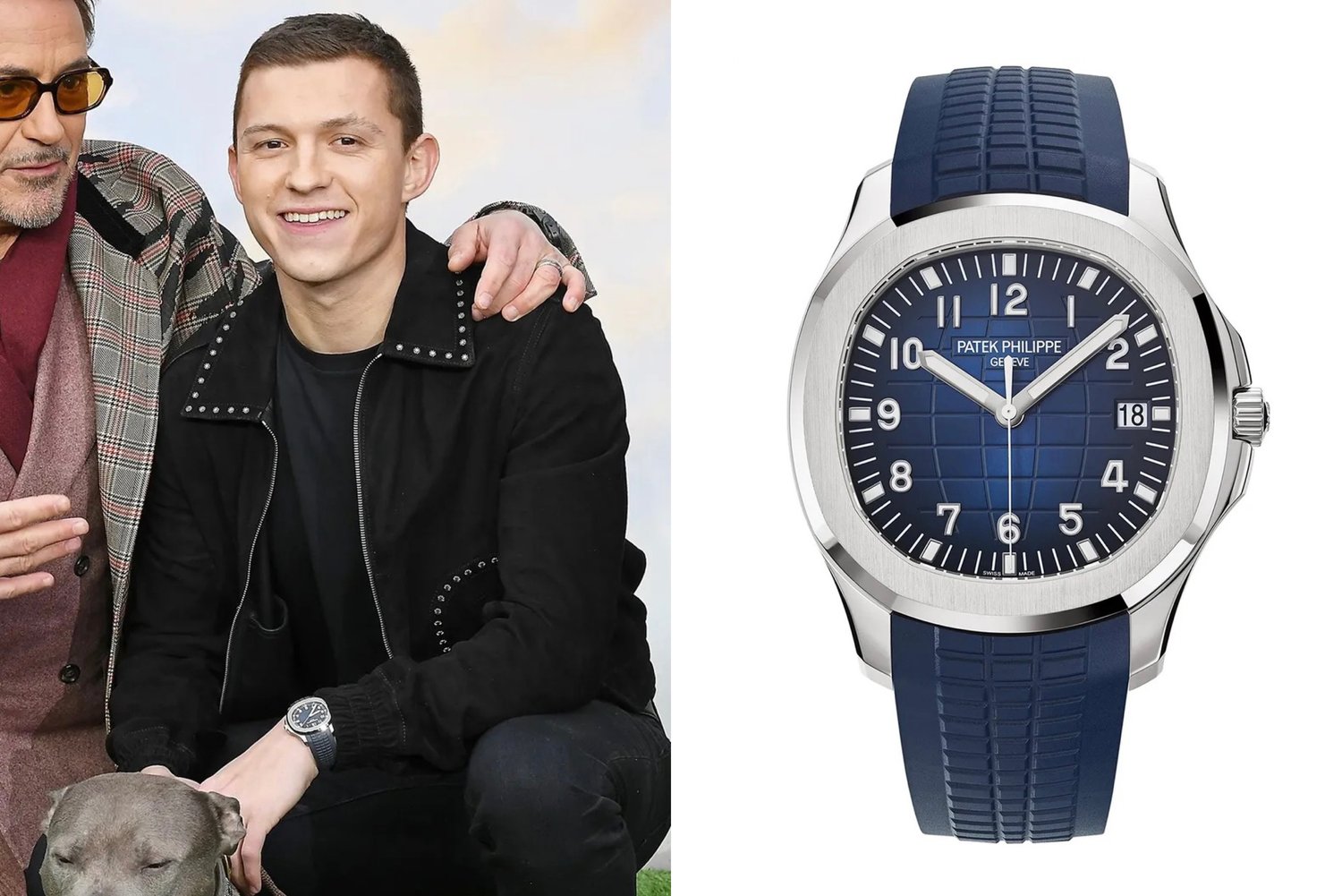 actor Tom Holland spotted wearing a Patek Philippe 5167R