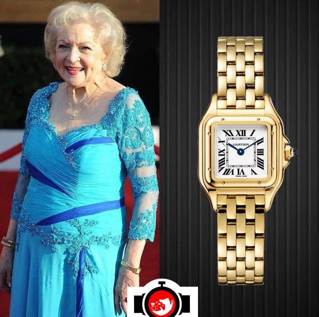 actor Betty White spotted wearing a Cartier 