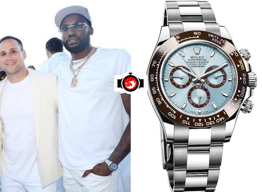 rapper Meek Mills spotted wearing a Rolex 116506