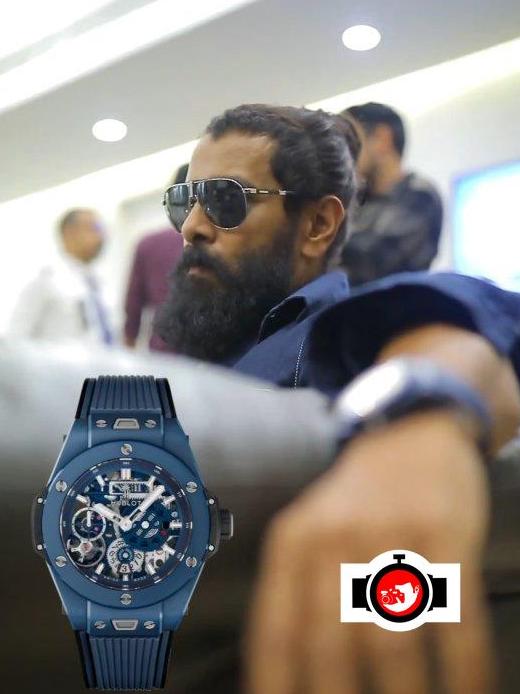 actor Vikram spotted wearing a Hublot 414.EX.5123.RX