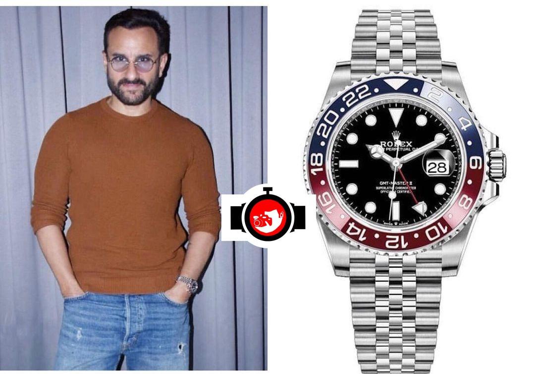 actor Saif Ali Khan spotted wearing a Rolex 126710BLRO️