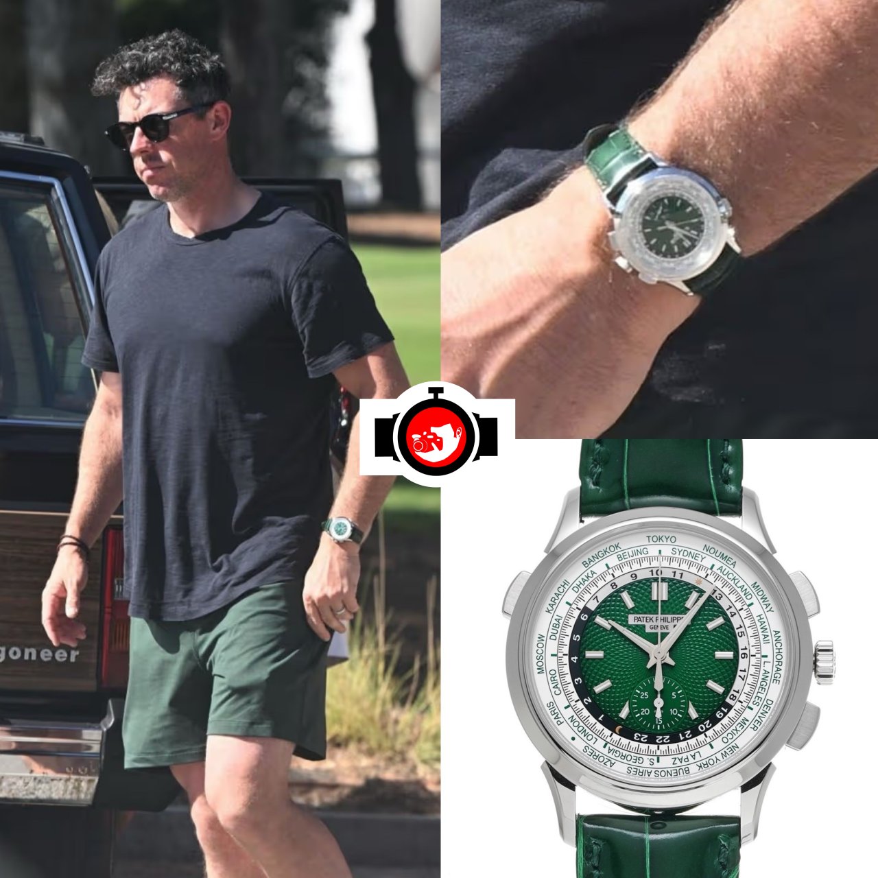 golfer Rory McIlroy spotted wearing a Patek Philippe 5930P-001