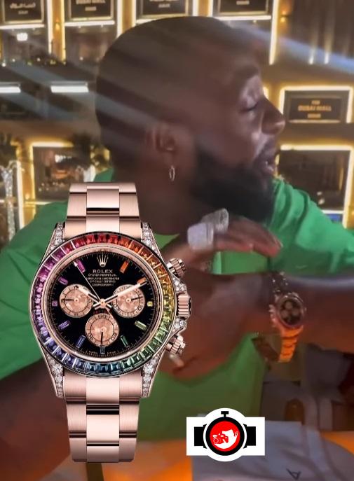 singer Davido spotted wearing a Rolex 