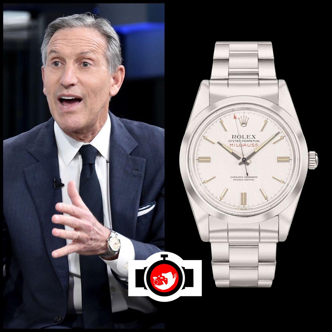 business man Howard Schultz spotted wearing a Rolex 1019