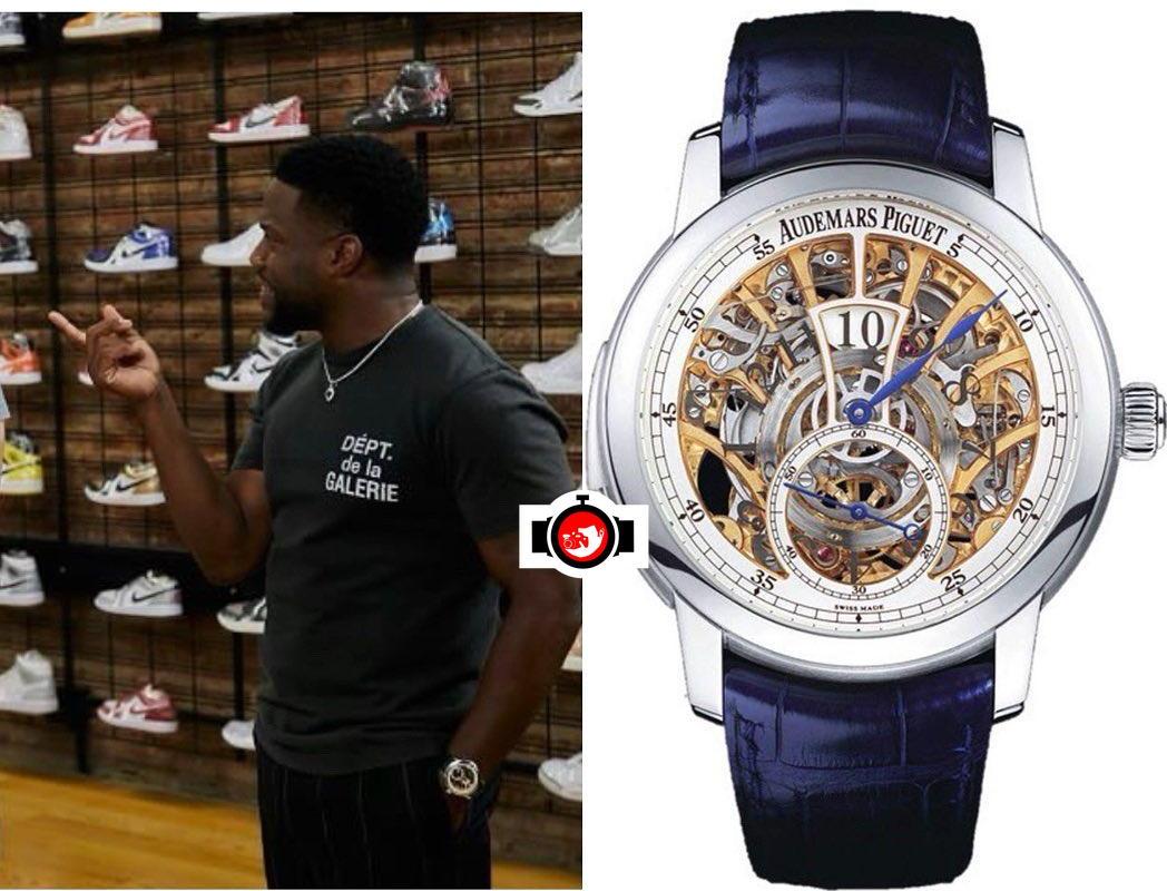 Kevin Hart's Luxury Watch Collection: Platinum Audemars Piguet Jules Audemars Openworked Minute Repeater with Jumping Hours and Small Seconds