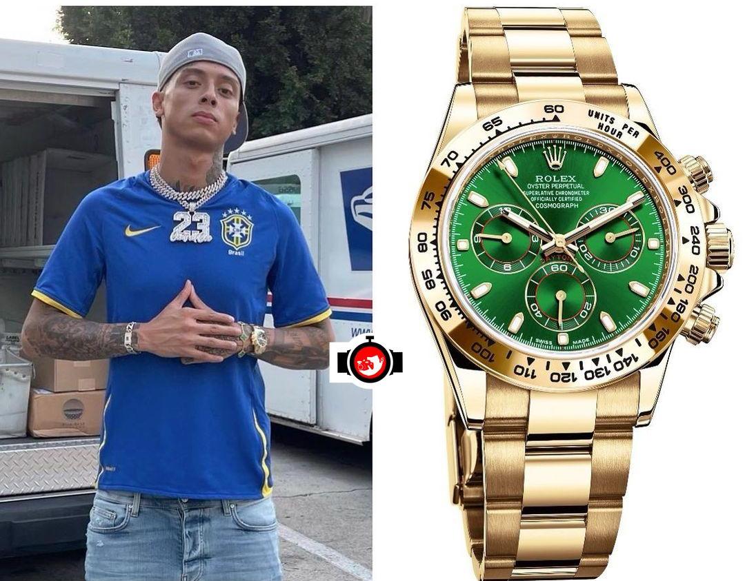 rapper Central Cee spotted wearing a Rolex 116508