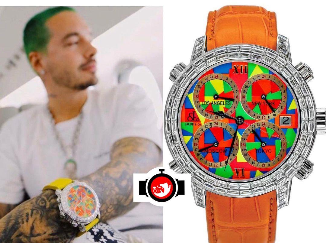 singer J Balvin spotted wearing a Jacob & Co 