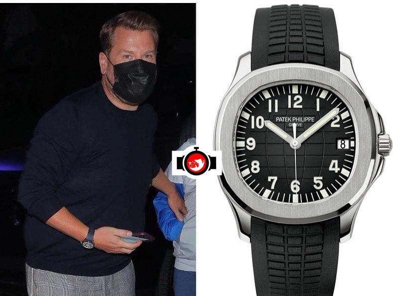television presenter James Corden spotted wearing a Patek Philippe 5167A