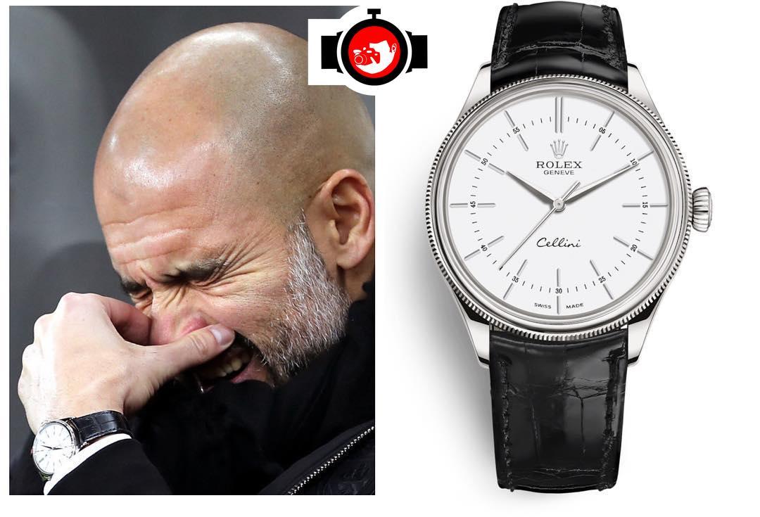 football manager Pep Guardiola spotted wearing a Rolex 50509