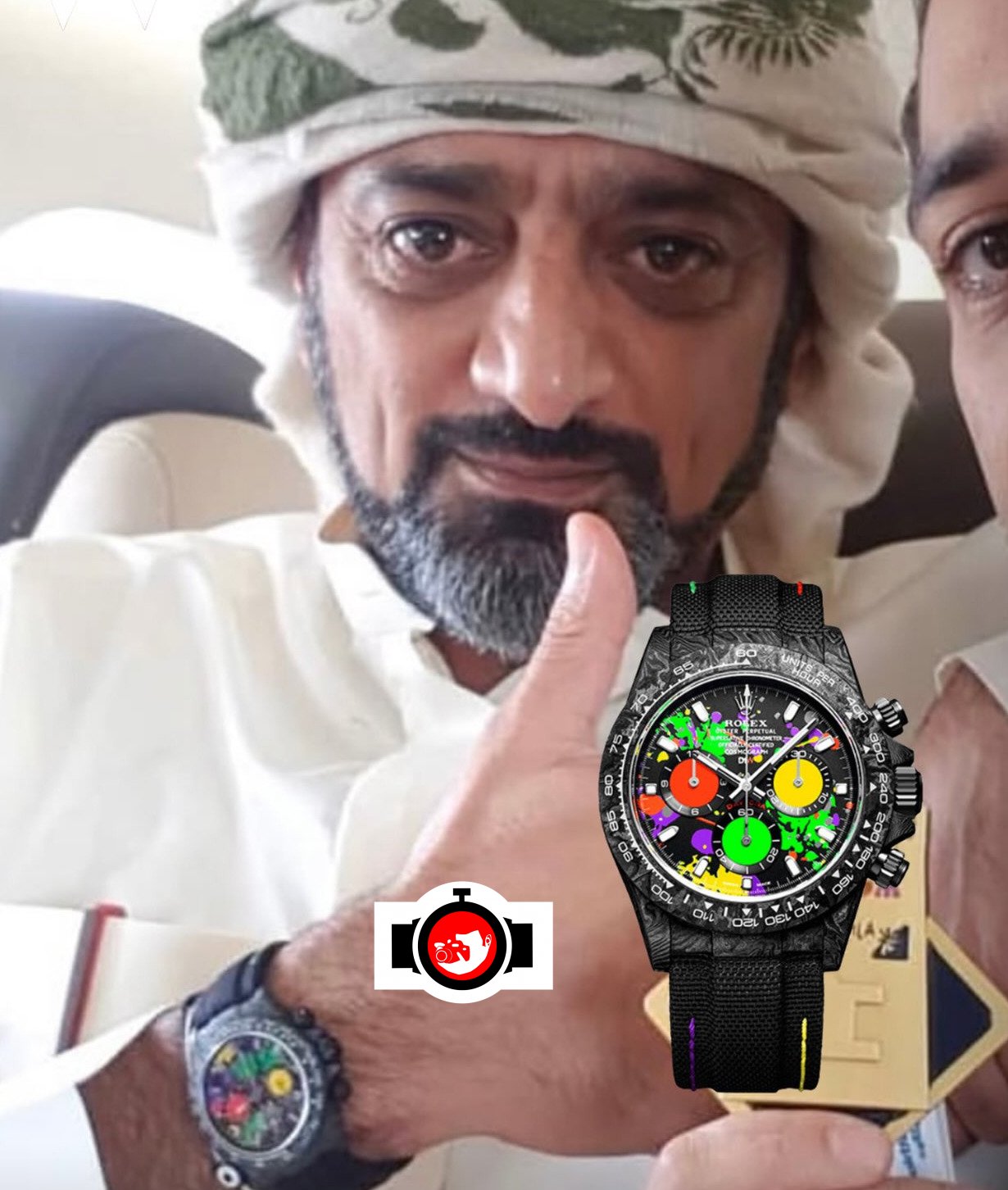 royal Sheikh Ammar bin Hamid Al Nuaimi spotted wearing a Rolex 116500LN