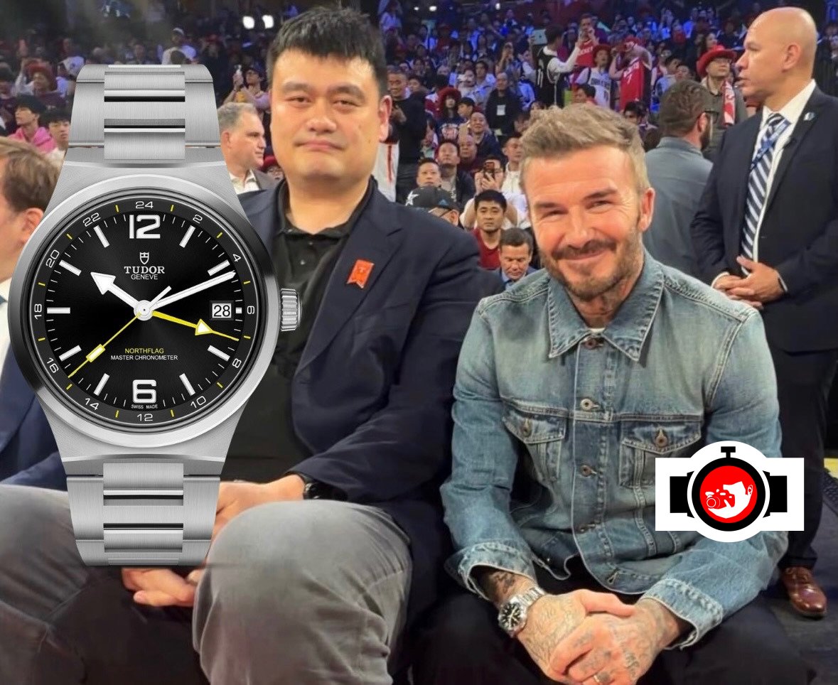 footballer David Beckham spotted wearing a Tudor M91210N