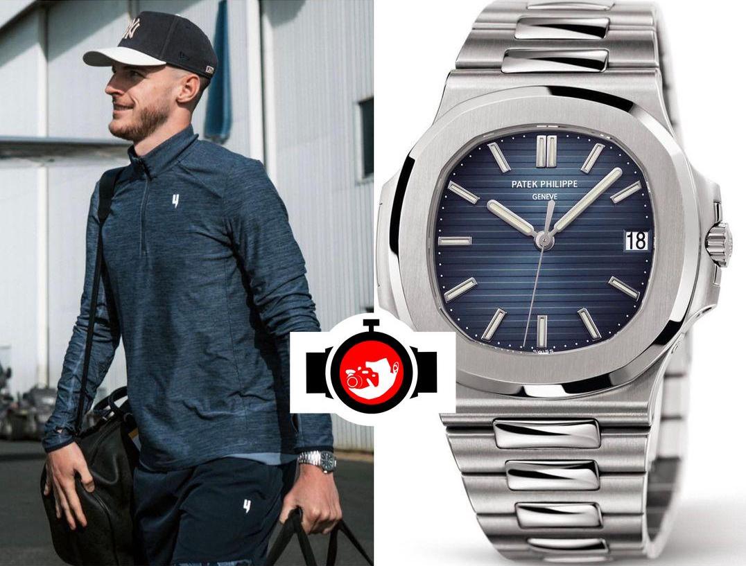 footballer Declan Rice spotted wearing a Patek Philippe 5711/1A-010